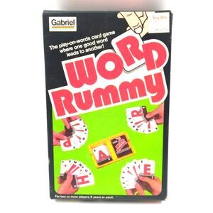 1980 Gabriel Word Rummy Card Game No. 71220 Ages 8+ Vintage Complete